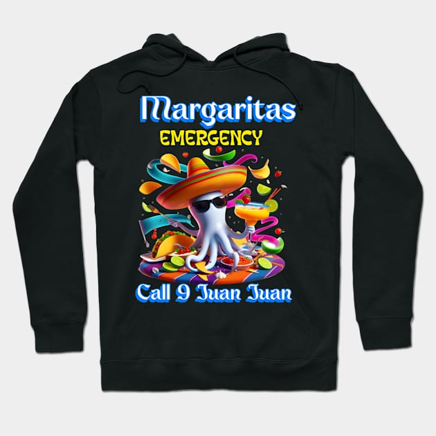 Margarita Emergency Sombrero-Wearing Octopus Hoodie by coollooks